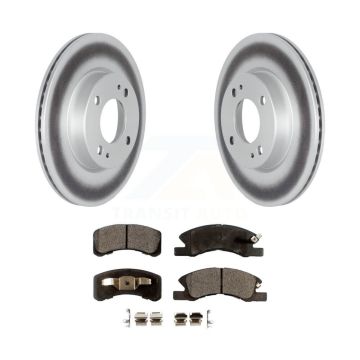 Front Coated Disc Brake Rotors & Semi-Metallic Pad Kit For 2017-2024 Mitsubishi Mirage G4 KGF-101920