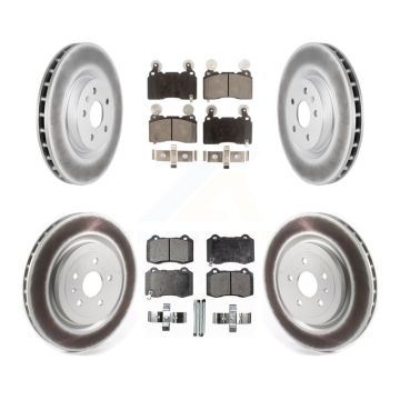 Front Rear Coat Disc Brake Rotors Semi-Metallic Pad Kit For 2010-2015 Chevrolet Camaro SS KGF-101940