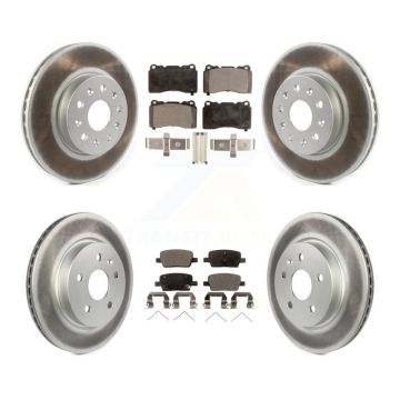 Front Rear Coat Disc Brake Rotors Semi-Metallic Pad Kit For Chevrolet Camaro Cadillac CT6 KGF-101949