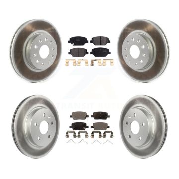 Front Rear Coated Disc Brake Rotors And Semi-Metallic Pads Kit For Chevrolet Camaro KGF-101953