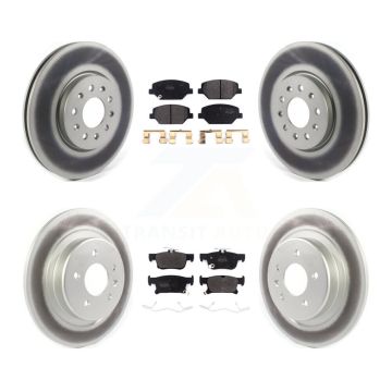 Front Rear Coated Disc Brake Rotors And Semi-Metallic Pads Kit For Buick Envision KGF-101956