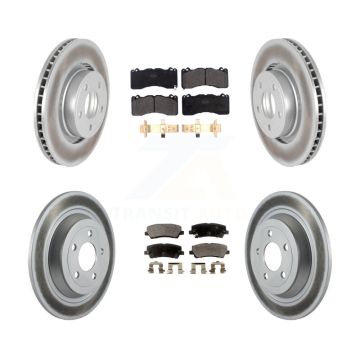 Front Rear Coat Brake Rotors Semi-Metallic Pad Kit For 15 Ford Mustang With Brembo Brakes KGF-101960