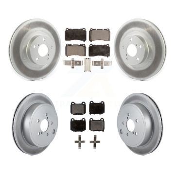 Front Rear Coat Brake Rotors Semi-Metallic Pad Kit For 2019 Toyota 86 TRD Special Edition KGF-101969