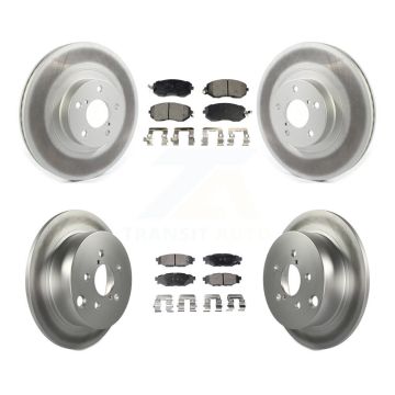 Front Rear Coated Disc Brake Rotor Semi-Metallic Pad Kit For Subaru Forester XV Crosstrek KGF-101973