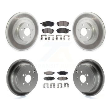 Front Rear Coated Brake Rotor & Semi-Metallic Pad Kit For Subaru Outback Forester Impreza KGF-101976