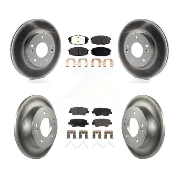 Front Rear Coat Brake Rotor Semi-Metallic Pad Kit For Kia Hyundai Kona Forte Soul Elantra KGF-101987
