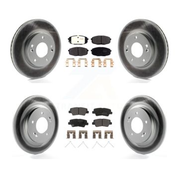 Front Rear Coat Disc Brake Rotors Semi-Metallic Pad Kit For Kia Forte5 Hyundai Elantra GT KGF-101988