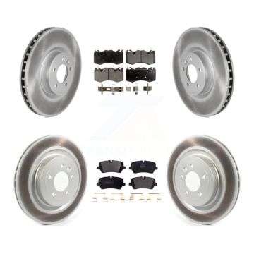 Front Rear Coated Disc Brake Rotors And Semi-Metallic Pads Kit For Land Rover Range Sport KGF-101989