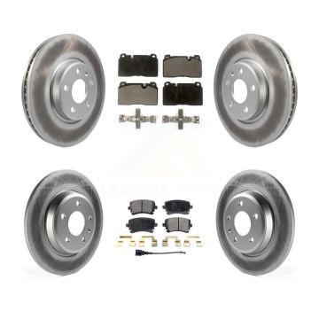 Front Rear Coated Disc Brake Rotor And Semi-Metallic Pad Kit For 2016 Audi Q5 FLEX engine KGF-101990