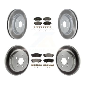 Front Rear Coated Brake Rotor & Semi-Metallic Pad Kit For Toyota RAV4 Camry Corolla Cross KGF-102025