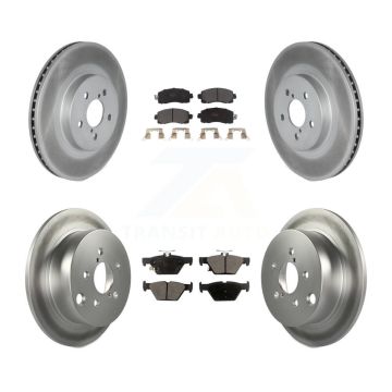 Front Rear Coated Disc Brake Rotors And Semi-Metallic Pads Kit For Subaru Crosstrek KGF-102029