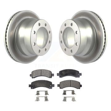Rear Coated Disc Brake Rotors And Semi-Metallic Pads Kit For Chevrolet Express 4500 KGF-102037