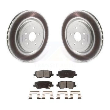 Rear Coated Disc Brake Rotors And Semi-Metallic Pads Kit For 2015 Cadillac CTS 6.2L KGF-102040