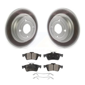 Rear Coated Disc Brake Rotors And Semi-Metallic Pads Kit For 2018-2021 Ford EcoSport FWD KGF-102052