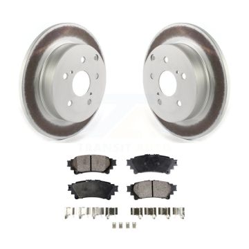Rear Coated Disc Brake Rotors And Semi-Metallic Pads Kit For Toyota Prius V Mirai KGF-102066
