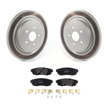 Rear Coated Disc Brake Rotors Semi-Metallic Pad Kit For Lexus RX350 RX450h RX350L RX450hL KGF-102068