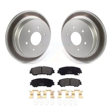Rear Coated Disc Brake Rotors And Semi-Metallic Pads Kit For 2017-2023 Nissan TITAN KGF-102073