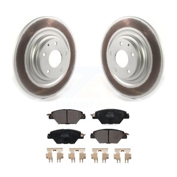 Rear Coated Disc Brake Rotors And Semi-Metallic Pads Kit For 2016-2023 Mazda CX-9 KGF-102074