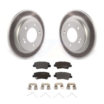 Rear Coated Disc Brake Rotor And Semi-Metallic Pad Kit For Hyundai Elantra Kia Niro Ioniq KGF-102075