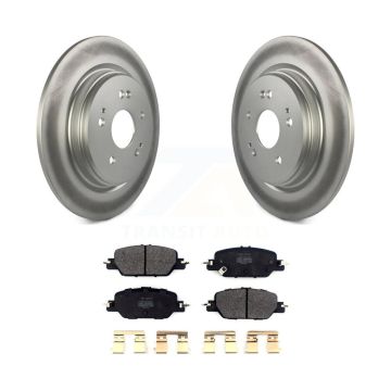 Rear Coated Disc Brake Rotors And Semi-Metallic Pads Kit For 2017-2024 Honda CR-V KGF-102083