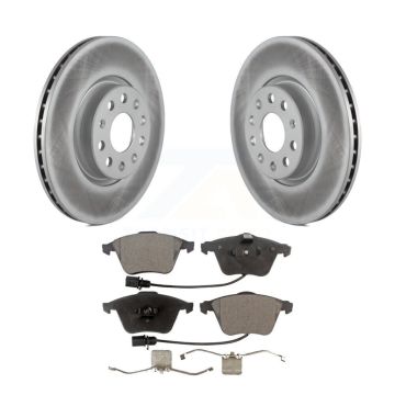 Front Coated Disc Brake Rotors And Semi-Metallic Pads Kit For Volkswagen CC KGF-102090