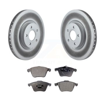 Front Coated Disc Brake Rotors And Semi-Metallic Pads Kit For Volvo S40 V50 C70 KGF-102091