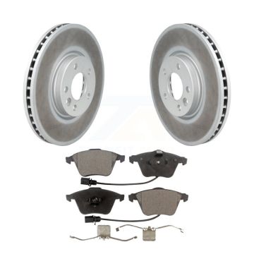 Front Coated Disc Brake Rotors And Semi-Metallic Pads Kit For Volkswagen CC KGF-102098