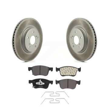 Front Coated Disc Brake Rotors Semi-Metallic Pad Kit For Honda Civic Accord Acura Integra KGF-102120