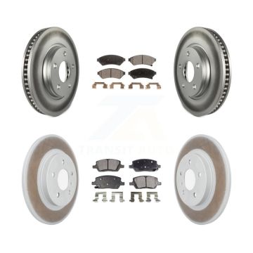 Front Rear Coated Brake Rotors Semi-Metallic Pad Kit For Chevrolet Uplander Buick Terraza KGF-102121