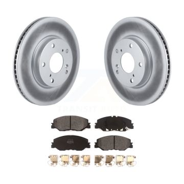 Front Coated Disc Brake Rotors And Semi-Metallic Pads Kit For Honda Civic Insight KGF-102182