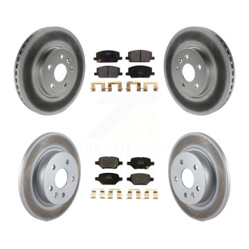 Front Rear Coated Disc Brake Rotors Semi-Metallic Pad Kit For Buick Encore Chevrolet Trax KGF-102183