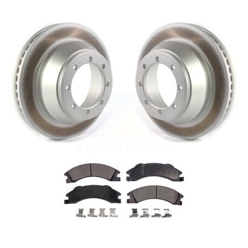 Rear Coat Brake Rotor Semi-Metallic Pad Kit For 09-10 Ford E-450 Super Duty DIESEL engine KGF-102191