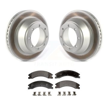 Rear Coated Disc Brake Rotors And Semi-Metallic Pads Kit For Ford E-450 Super Duty KGF-102192