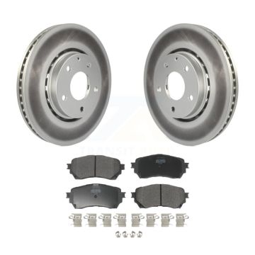 Front Coated Brake Rotors Semi-Metallic Pad Kit For 2019-2021 Mazda 6 Naturally Aspirated KGF-102230