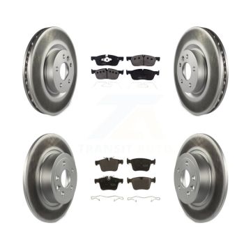Front Rear Coated Disc Brake Rotors And Semi-Metallic Pad Kit For Land Rover Range Evoque KGF-102237