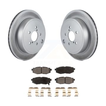 Rear Coated Brake Rotor Semi-Metallic Pad Kit For Subaru Outback Legacy BRZ Scion FR-S 86 KGF-102274