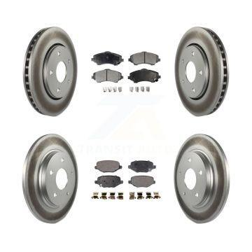 Front Rear Coat Brake Rotor Semi-Metallic Pad Kit For Dodge Grand Caravan Chrysler Town & KGF-102285