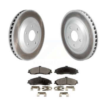 Front Coated Disc Brake Rotor & Semi-Metallic Pad Kit For Chevrolet Corvette Cadillac XLR KGF-102287