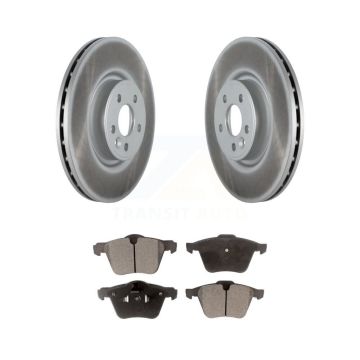 Front Coated Disc Brake Rotors And Semi-Metallic Pads Kit For Volvo XC70 S60 V60 S80 V70 KGF-102304