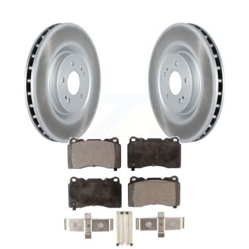 Front Coated Disc Brake Rotors And Semi-Metallic Pads Kit For Mitsubishi Lancer KGF-102306