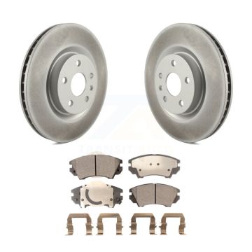 Front Coated Disc Brake Rotors And Semi-Metallic Pads Kit For 2011-2017 Chevrolet Caprice KGF-102312