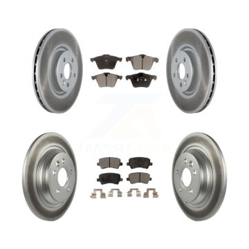 Front Rear Coated Disc Brake Rotors And Semi-Metallic Pads Kit For Volvo S60 V70 KGF-102328