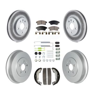 Front Rear Coat Brake Rotors Semi-Metallic Pad Drum Kit (7Pc) For Chevrolet Cruze Limited KGF-102341