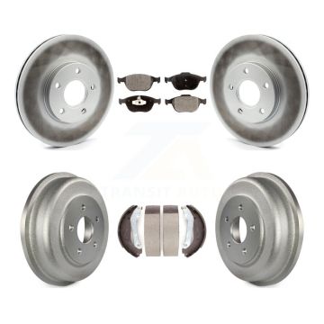Front Rear Coat Brake Rotor Semi-Metallic Pad Drum Kit For 2010-2013 Ford Transit Connect KGF-102357
