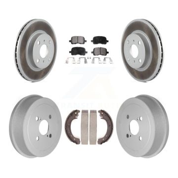 Front Rear Coat Brake Rotor Semi-Metallic Pad Drum Kit For 2002 Toyota Corolla From 04 02 KGF-102360