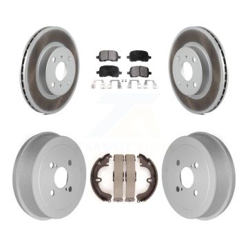 Front Rear Coated Disc Brake Rotors Semi-Metallic Pads And Drum Kit For Toyota Corolla KGF-102361