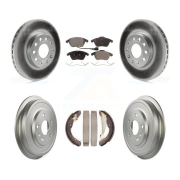 Front Rear Coated Disc Brake Rotor Semi-Metallic Pad Drum Kit For Volkswagen Jetta Beetle KGF-102373