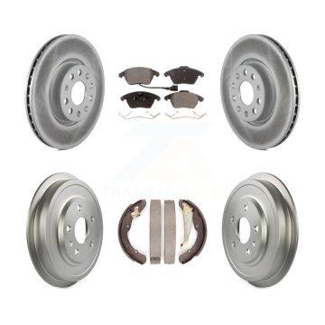 Front Rear Coated Disc Brake Rotor Semi-Metallic Pad Drum Kit For Volkswagen Jetta Beetle KGF-102374