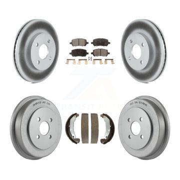 Front Rear Coated Brake Rotor Semi-Metallic Pad Drum Kit For Pontiac Chevrolet Cobalt Ion KGF-102381