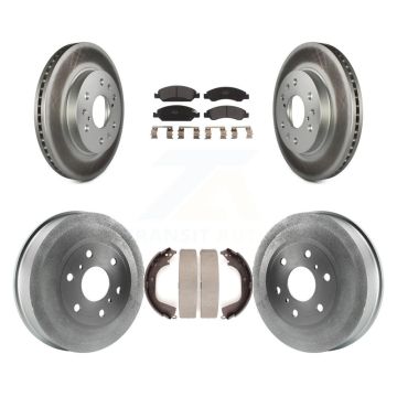 Front Rear Coat Disc Brake Rotor Semi-Metallic Pad Drum Kit For GMC Sierra 1500 Chevrolet KGF-102392